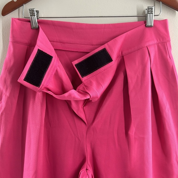 SHEIN Solid High Waist Straight Leg Pants Large (8-10) Hot Pink - Picture 4 of 8